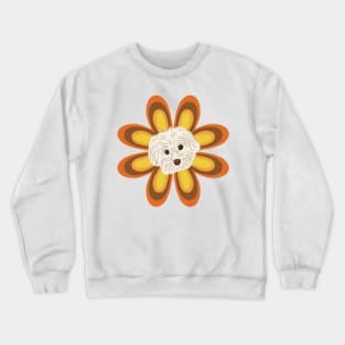 Retro Flower Maltipoo Dog Crewneck Sweatshirt